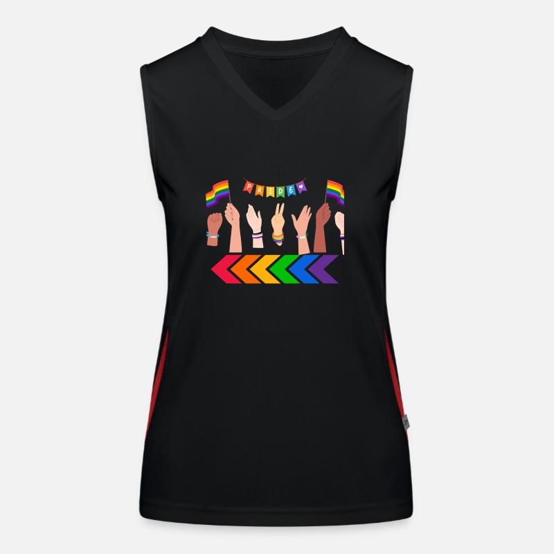 Pride Finger Funktionelles Kontrast-Tank Top für Frauen
