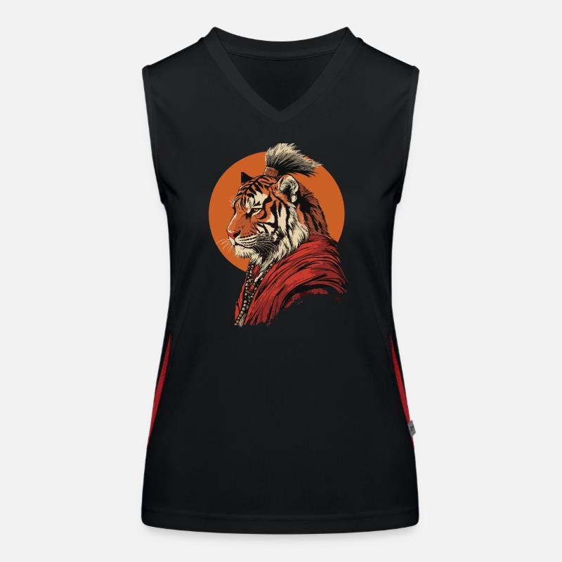 Tiger Mönch Funktionelles Kontrast-Tank Top für Frauen