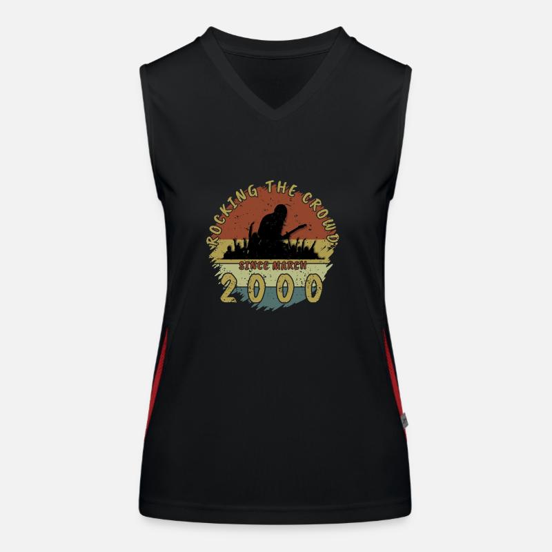 25th Birthday Rocking the crowd GIT 03/2000 Women's Functional Contrast Tank Top
