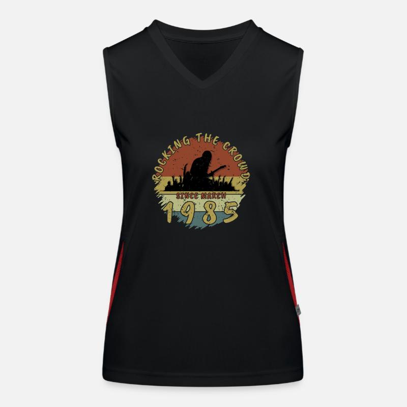 40. Geburtstag Rocking the crowd GIT 03/1985 Funktionelles Kontrast-Tank Top für Frauen