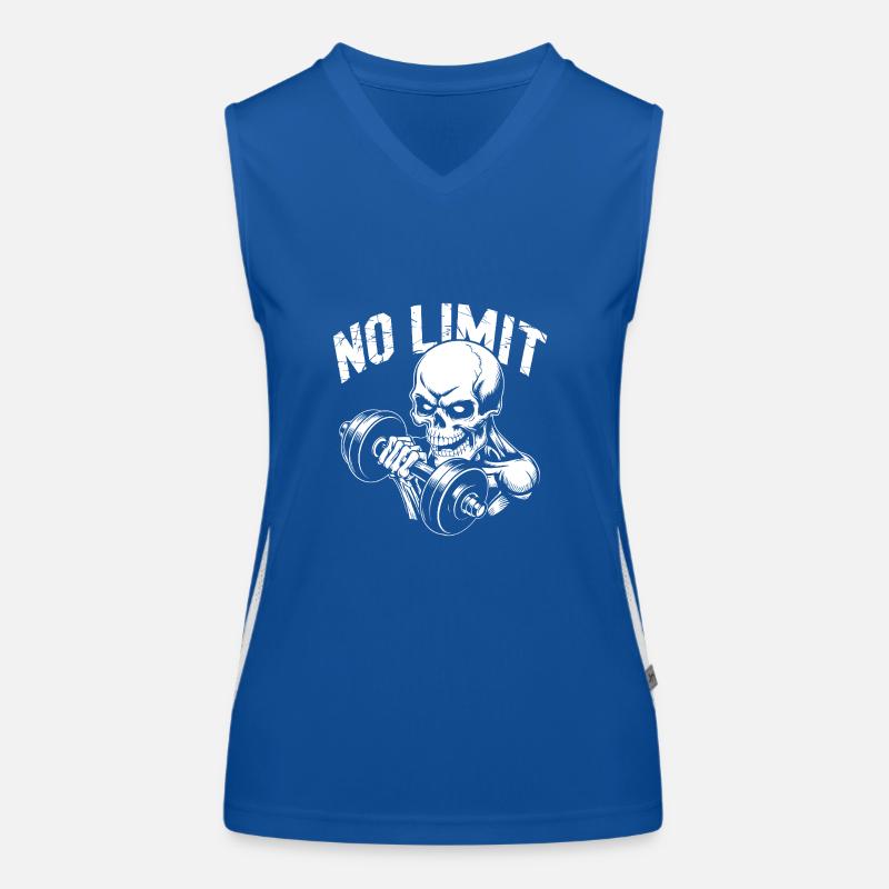 Bodybuilding Skull Workout and No Limit Funktionelles Kontrast-Tank Top für Frauen