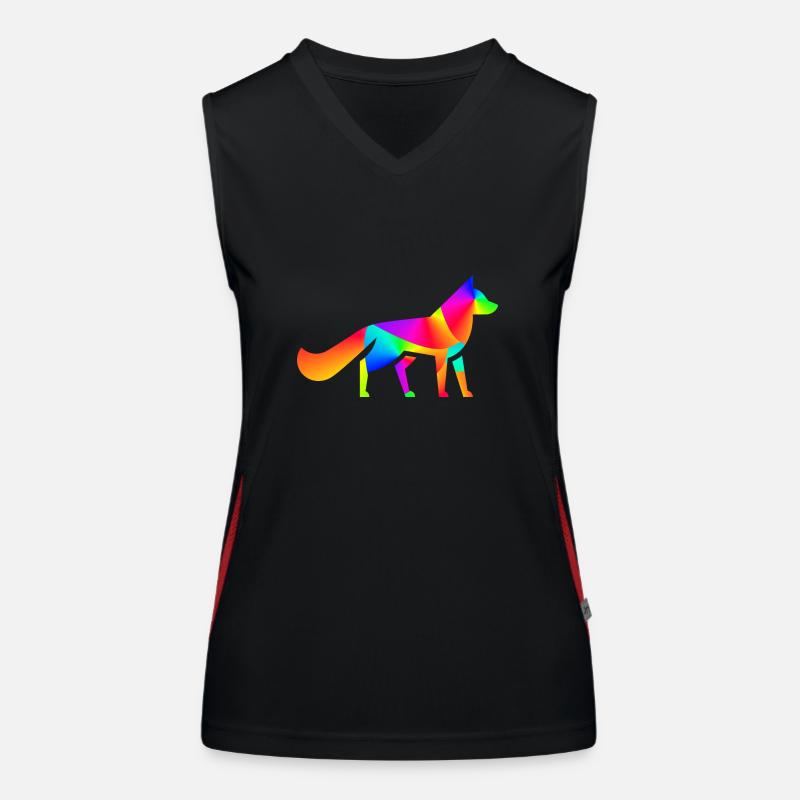 Gradient Fox Funktionelles Kontrast-Tank Top für Frauen