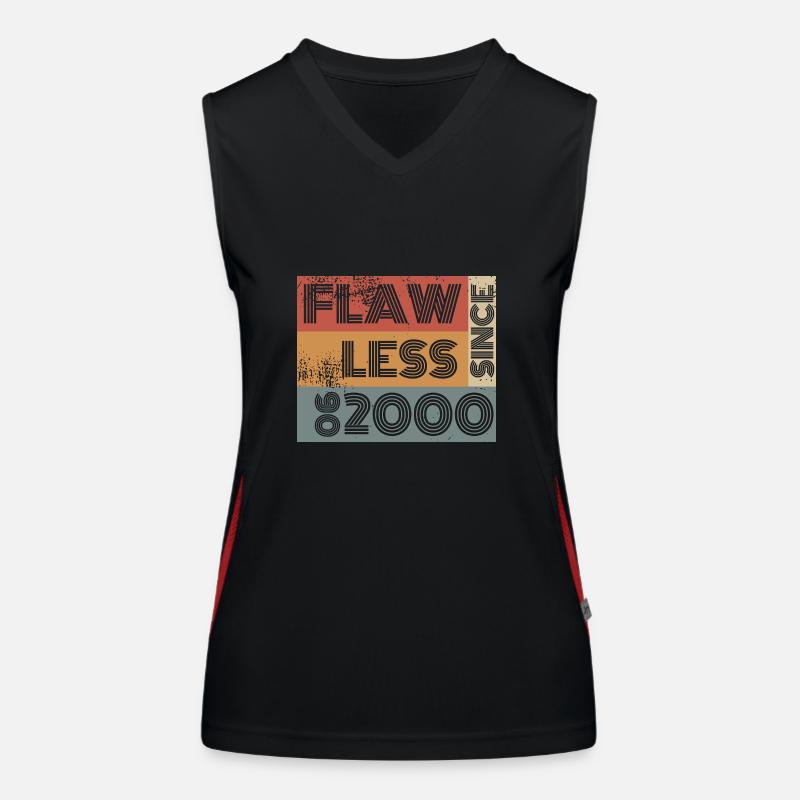 25. Geburtstag Flawless since 06/2000 Funktionelles Kontrast-Tank Top für Frauen