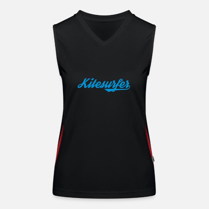 Kitesurfer / Kitsurfing Funktionelles Kontrast-Tank Top für Frauen