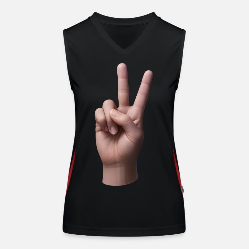 PEACE HAND #2 - peace & love Débardeur respirant contrasté Femme