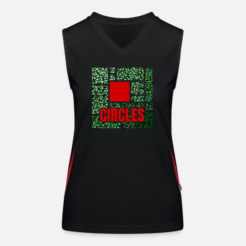 Abstraction tachetée de vert Débardeur respirant contrasté Femme