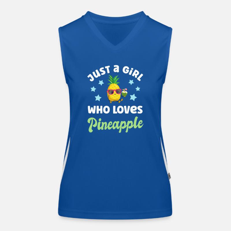 Ananas Funktionelles Kontrast-Tank Top für Frauen