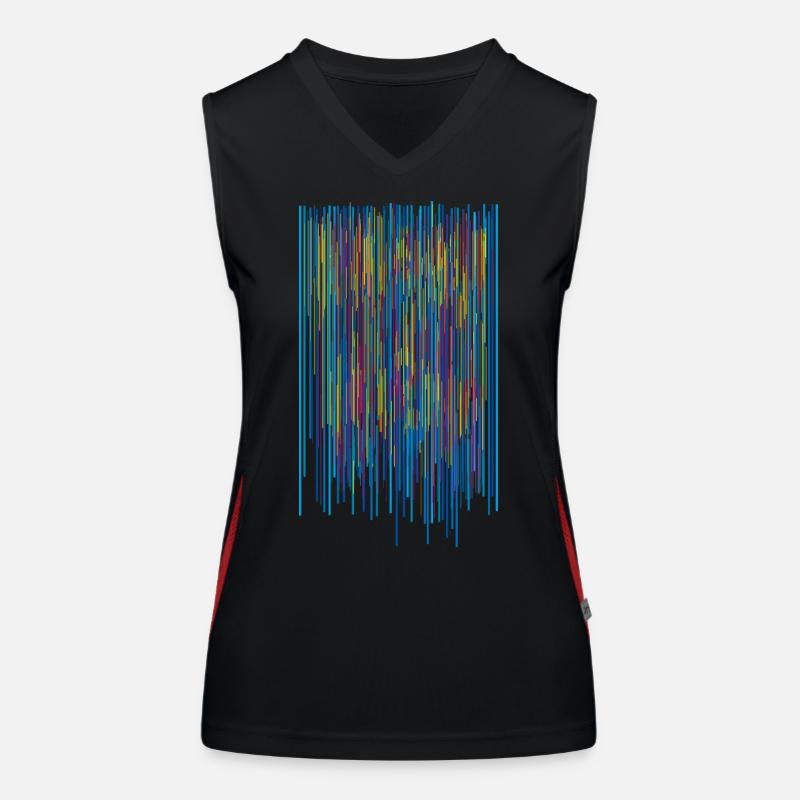 Couleurs Rayures Motif - Structure verticale Débardeur respirant contrasté Femme