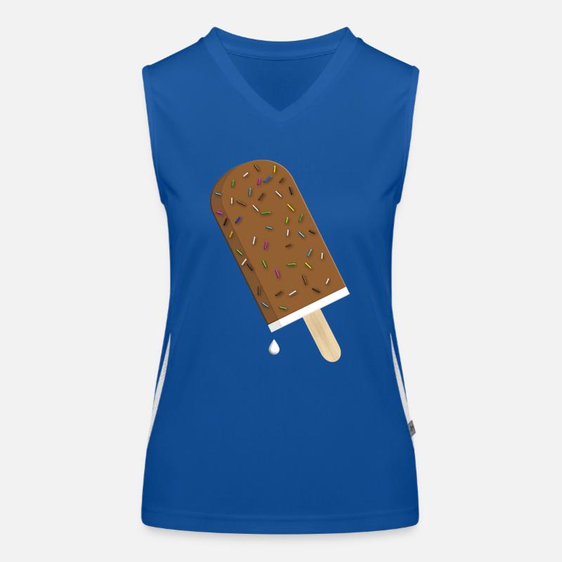 Ice lolly chocolate with crumble Women's Functional Contrast Tank Top