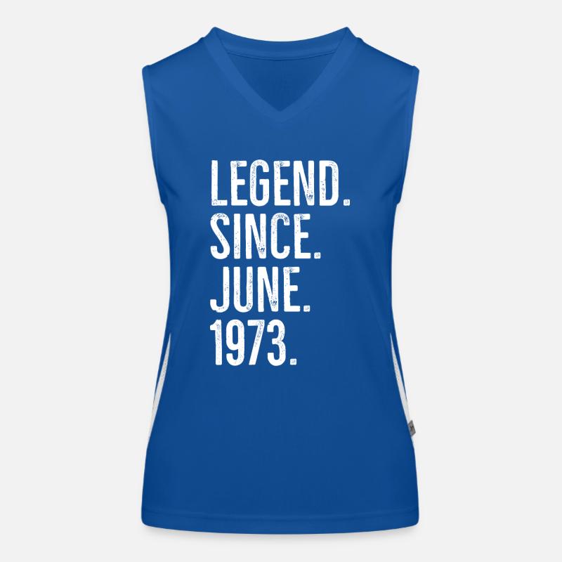 Legende seit Juni 1973 Funktionelles Kontrast-Tank Top für Frauen