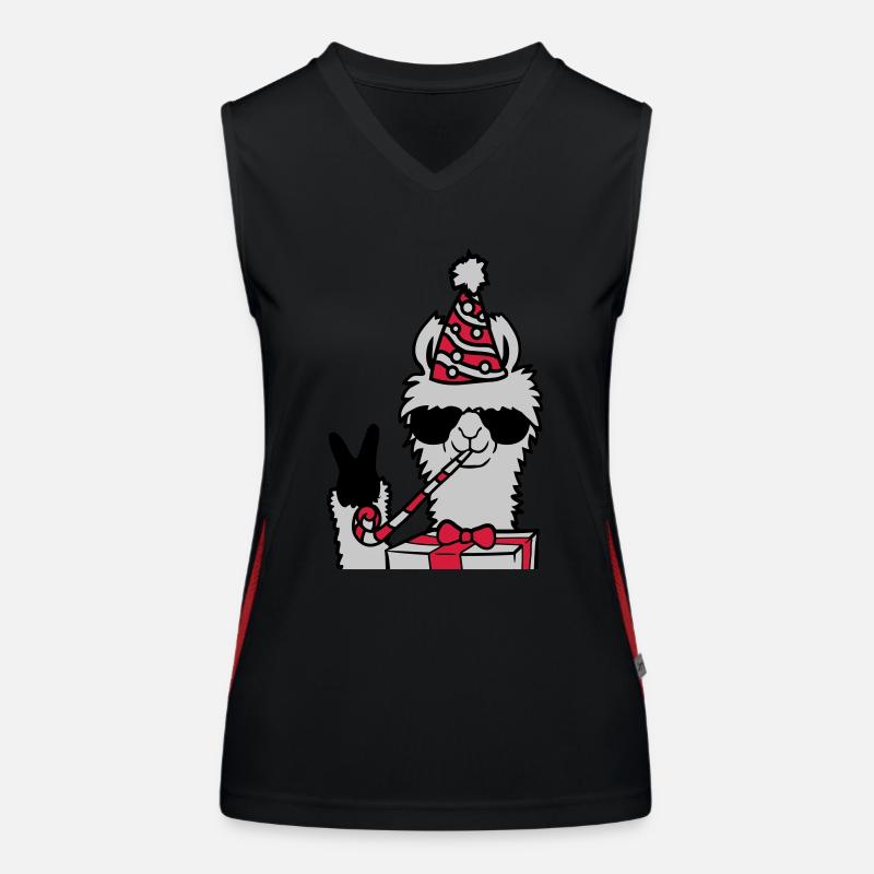 Geburtstag No Drama Llama Funktionelles Kontrast-Tank Top für Frauen