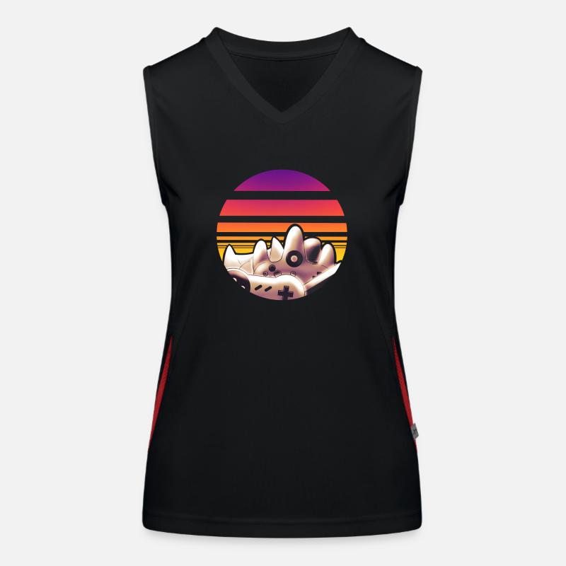 Sunset "retro gaming" Summer Games - Summer Games Women's Functional Contrast Tank Top