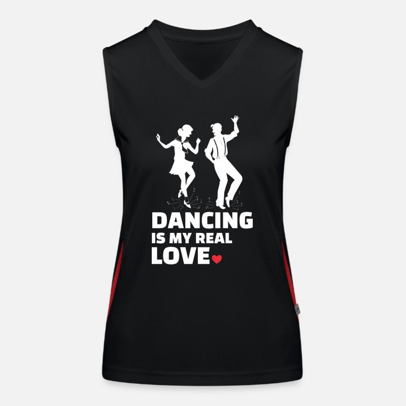 J’adore danser Débardeur respirant contrasté Femme