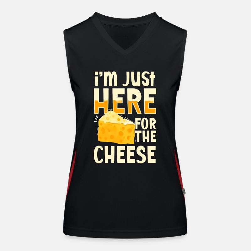 Cheese Lover Cheddar Gouda Cheesecake Débardeur respirant contrasté Femme