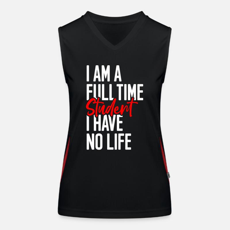 Studying, studying, school, learning Women's Functional Contrast Tank Top