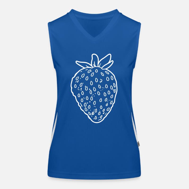 Erdbeere Funktionelles Kontrast-Tank Top für Frauen