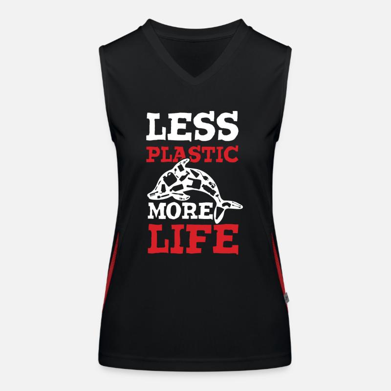 Plastic Save the Ocean Women's Functional Contrast Tank Top