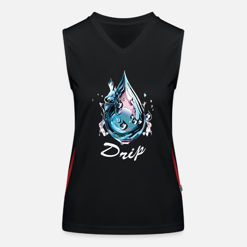Chrom Wassertropfen Funktionelles Kontrast-Tank Top für Frauen