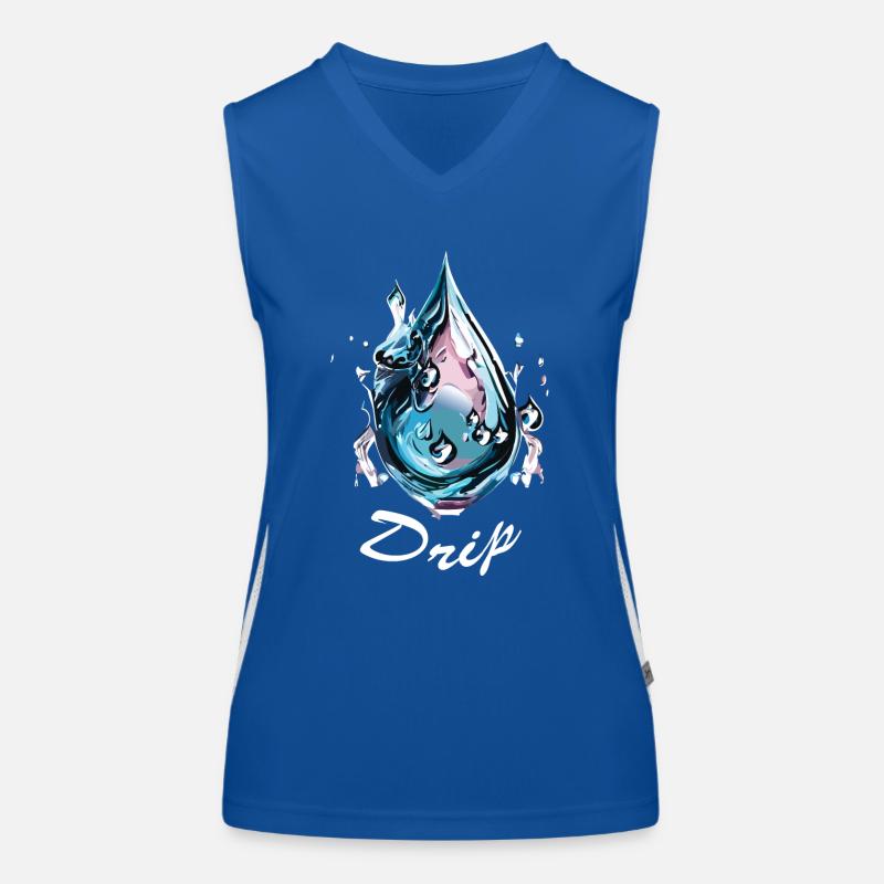 Chrom Wassertropfen Funktionelles Kontrast-Tank Top für Frauen