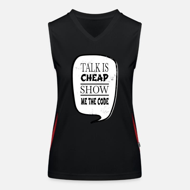 present coding software development Women's Functional Contrast Tank Top