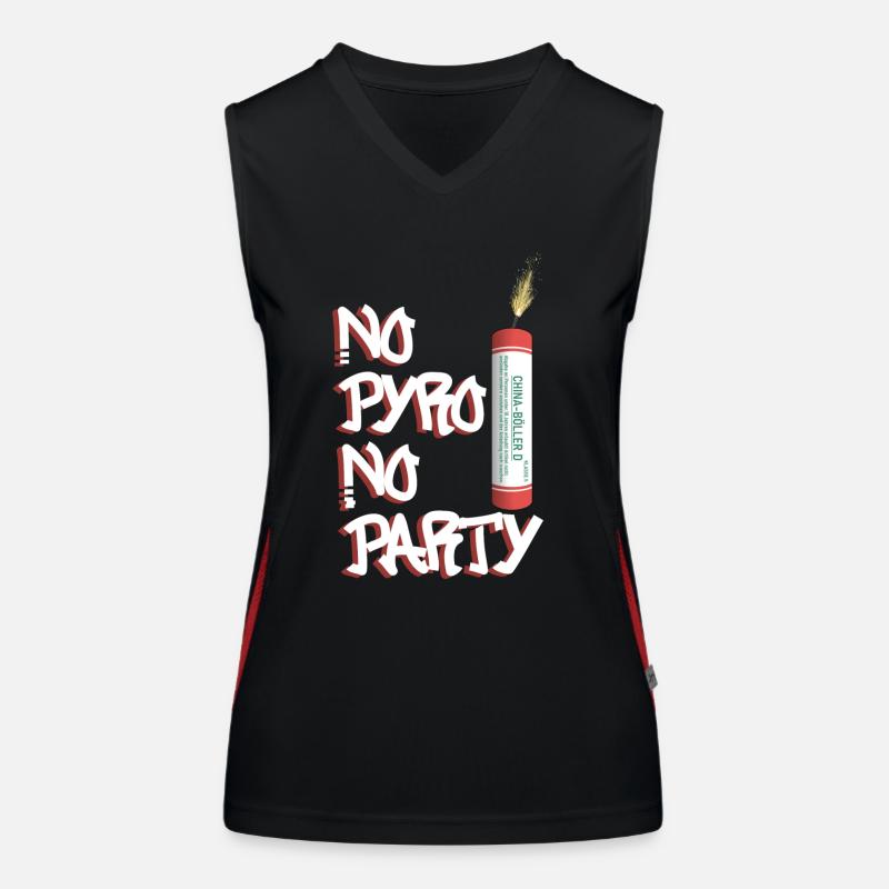 No Pyro No Party Women's Functional Contrast Tank Top