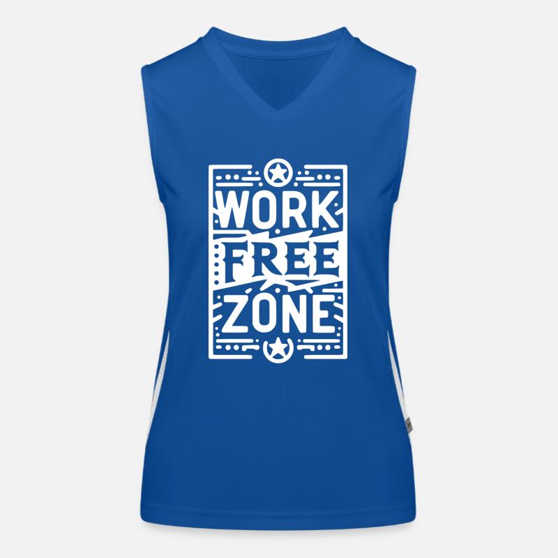 Arbeitsfreie Zone Funktionelles Kontrast-Tank Top für Frauen