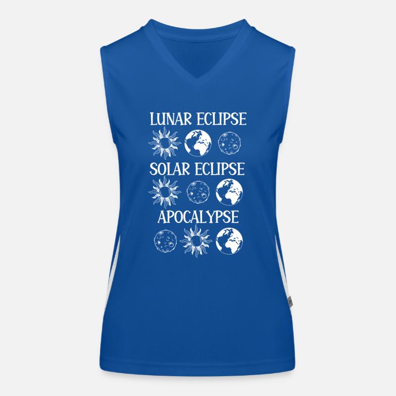 Lunar Eclipse Solar Eclipse Apocalypse Women's Functional Contrast Tank Top
