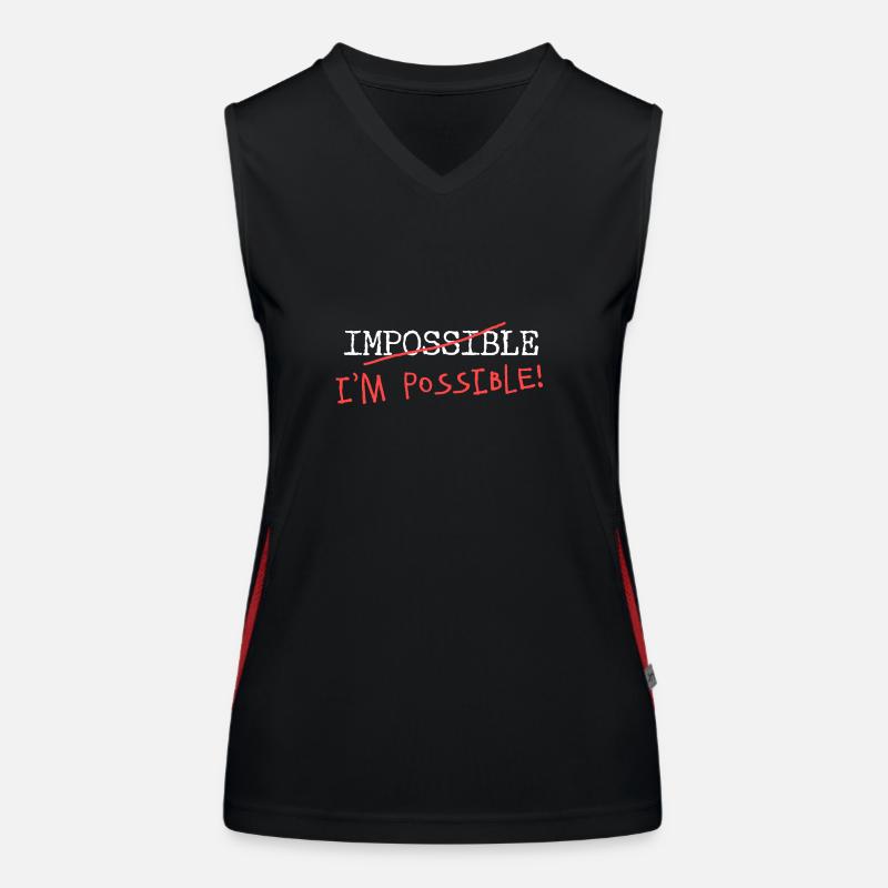 Impossible? I'm possible! Nichts ist unmöglich! Funktionelles Kontrast-Tank Top für Frauen