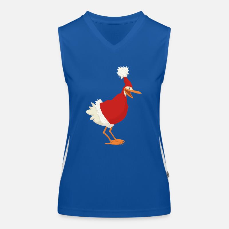 christmas chicken Women's Functional Contrast Tank Top