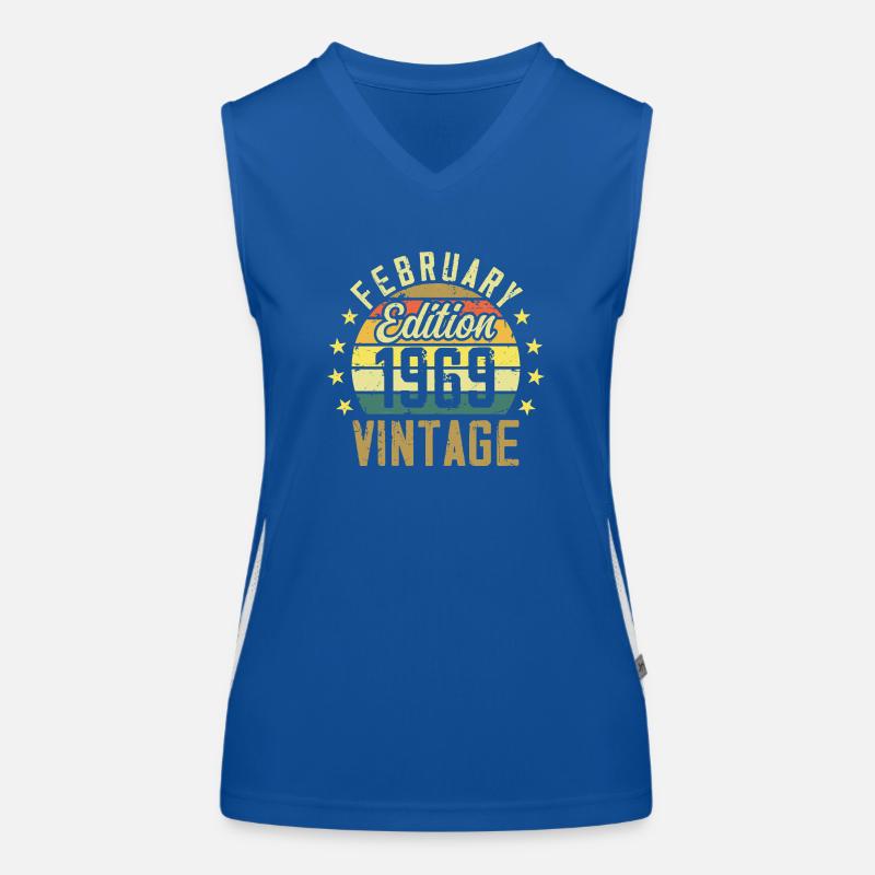 55th Anniversary - February 1969 Gift - 55th Women's Functional Contrast Tank Top