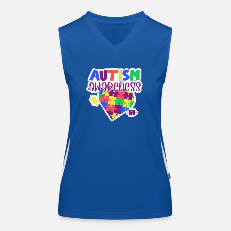 BEWUSSTSEIN AUTIST ADHS LIEBE BEGABE SPRUCH MOTIVE Funktionelles Kontrast-Tank Top für Frauen