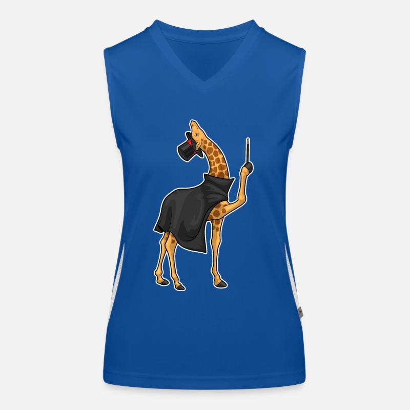 Giraffe Wizard Wand Women's Functional Contrast Tank Top