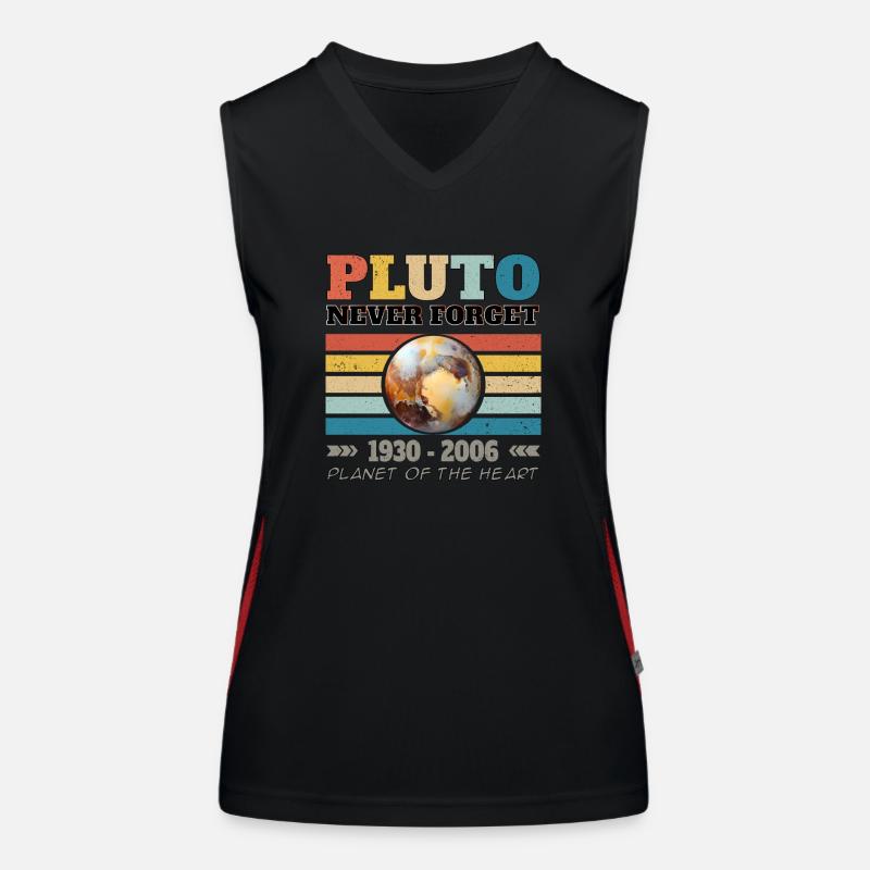 PLUTO - NEVER FORGET 1930 - 2006 Funktionelles Kontrast-Tank Top für Frauen