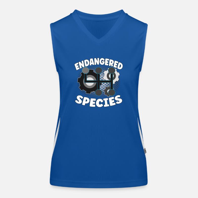 Endangered Species - Engine Combustion Design Women's Functional Contrast Tank Top