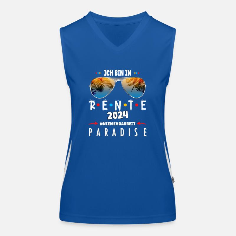 Pension 2024 - never more work Women's Functional Contrast Tank Top