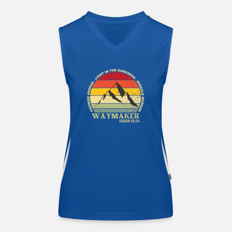 Waymaker Promise Keeper Miracle Worker Christian Funktionelles Kontrast-Tank Top für Frauen