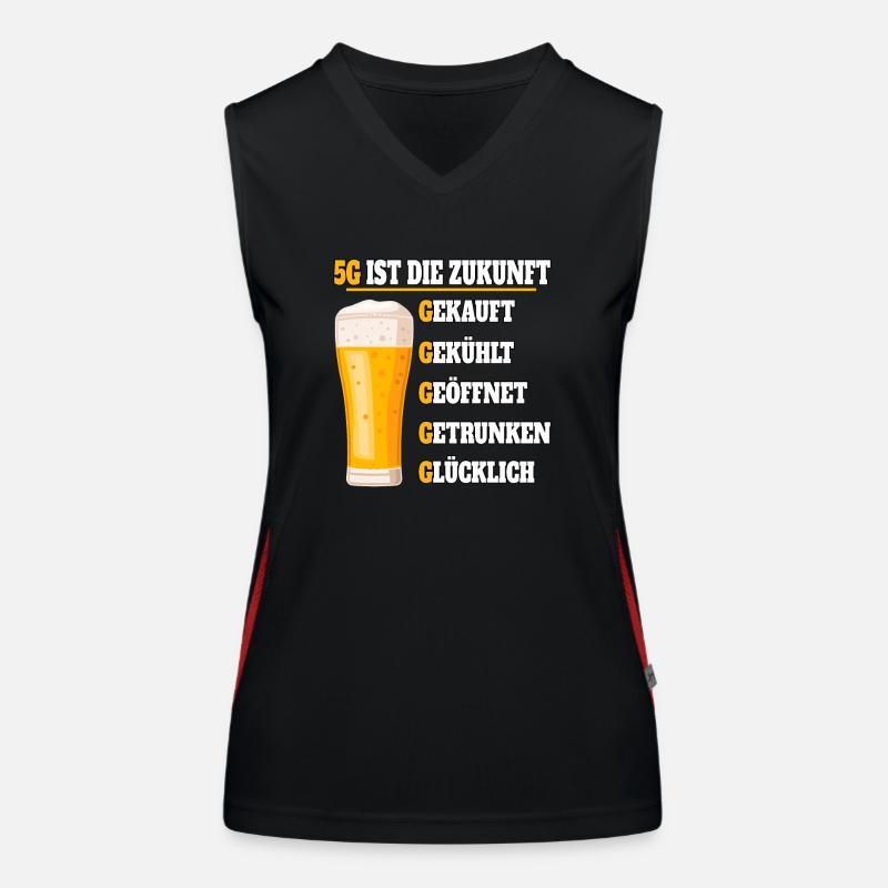 5G is the future Beer Women's Functional Contrast Tank Top