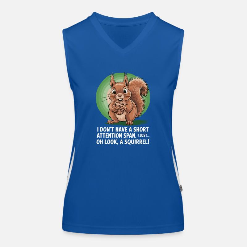 ADHD? Oh look, a squirrel! Women's Functional Contrast Tank Top