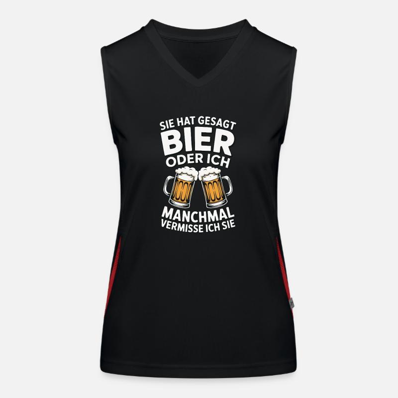 Sie hat gesagt: Bier oder ich. Ich vermisse Sie Funktionelles Kontrast-Tank Top für Frauen