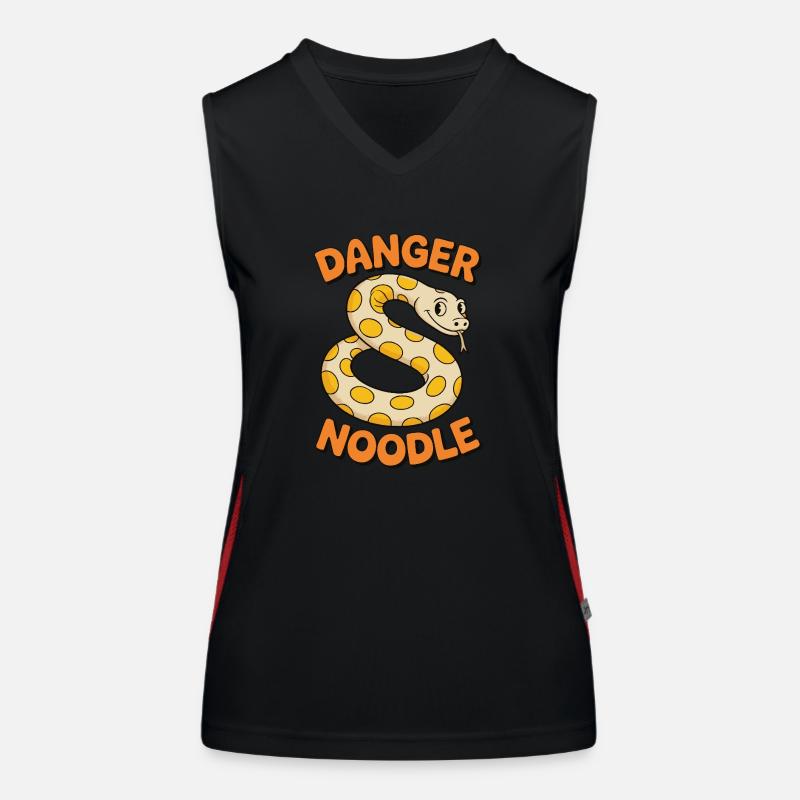 Danger Noodle - Conception de serpent amusante Débardeur respirant contrasté Femme