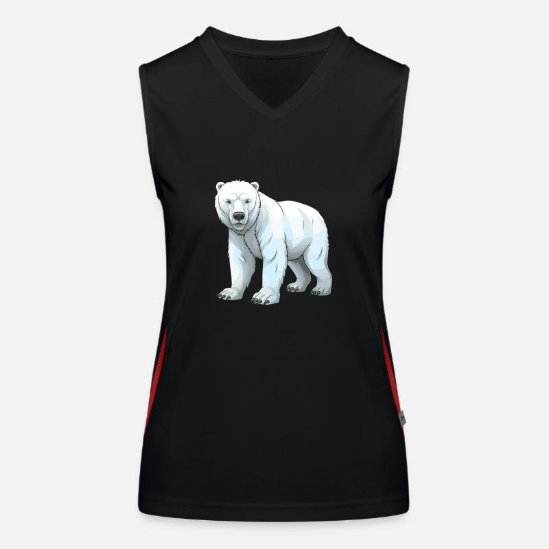 Eisbär Tier Funktionelles Kontrast-Tank Top für Frauen
