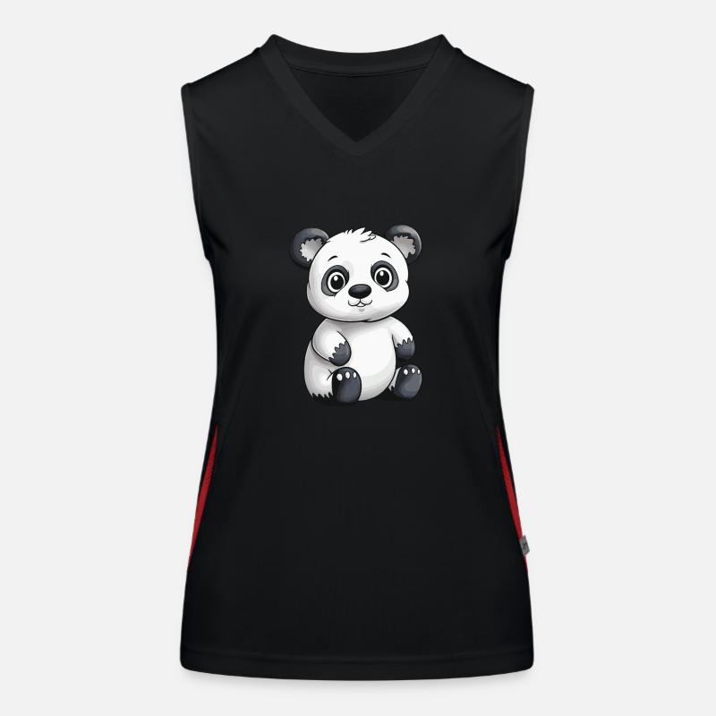 Panda Tier Funktionelles Kontrast-Tank Top für Frauen