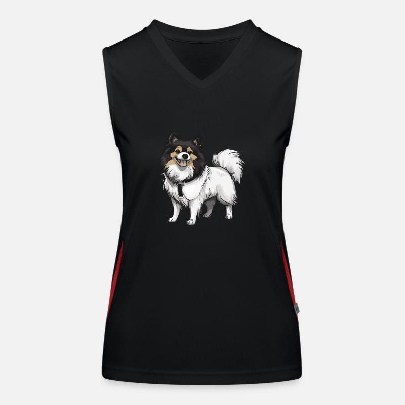 Pomeranian Dog Women's Functional Contrast Tank Top