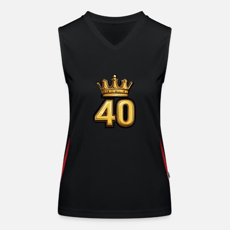 40 Zahl Krone Funktionelles Kontrast-Tank Top für Frauen