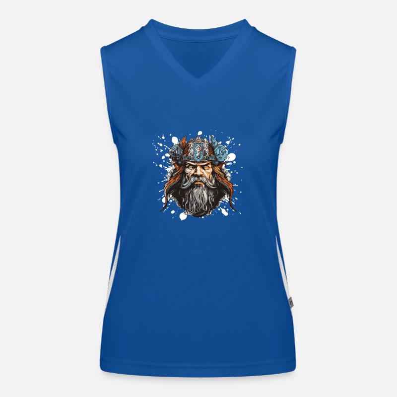 Wikinger Kopf Valhalla Krieger Funktionelles Kontrast-Tank Top für Frauen
