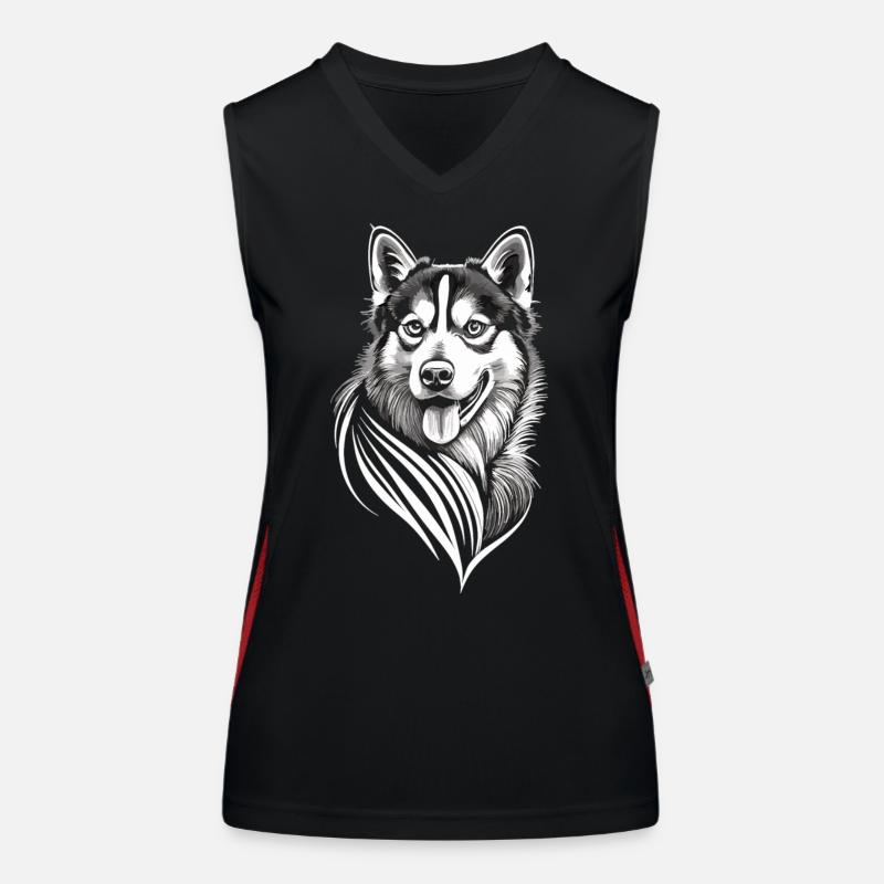 Pure elegance: The Husky in white Women's Functional Contrast Tank Top