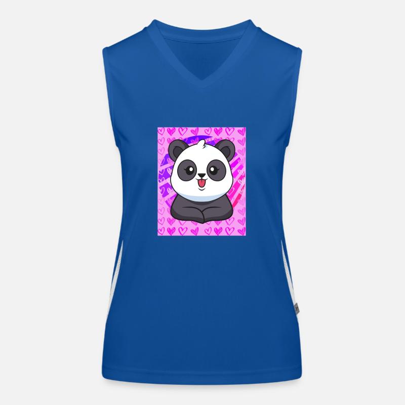 Panda Herzen Funktionelles Kontrast-Tank Top für Frauen