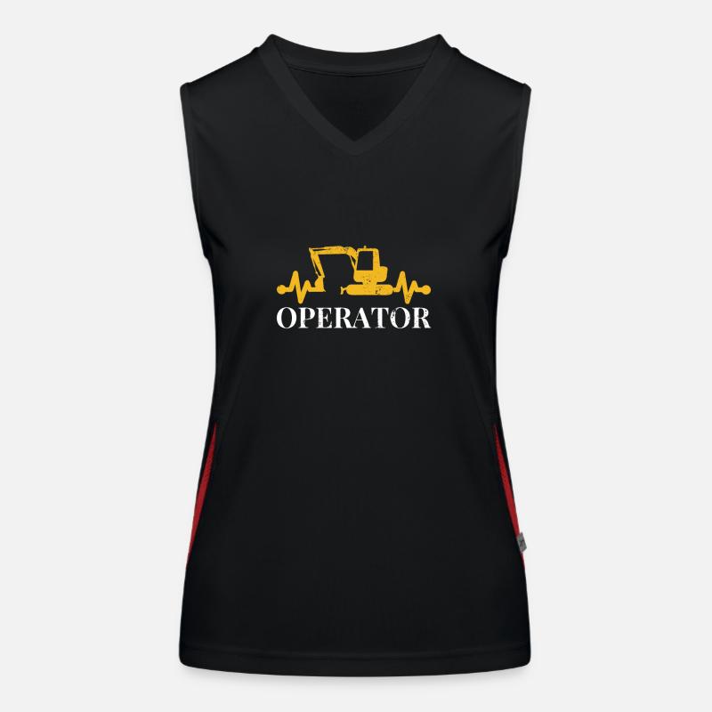 Baggerfahrer Funktionelles Kontrast-Tank Top für Frauen
