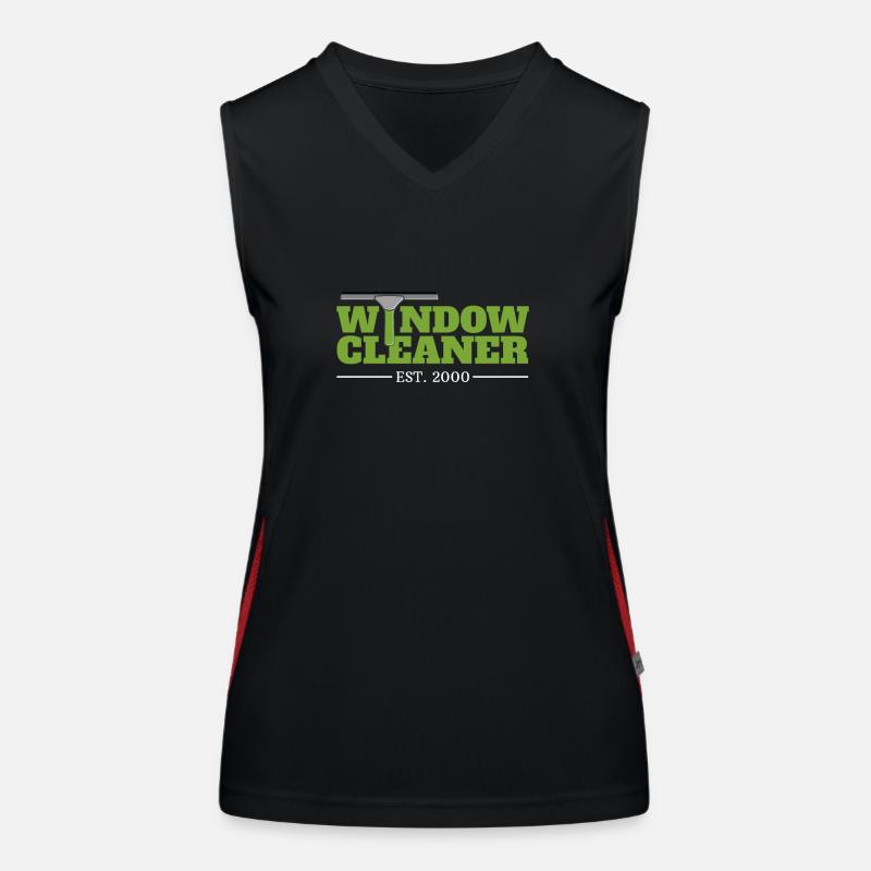 Window cleaner Since 2000 gift birthday Women's Functional Contrast Tank Top