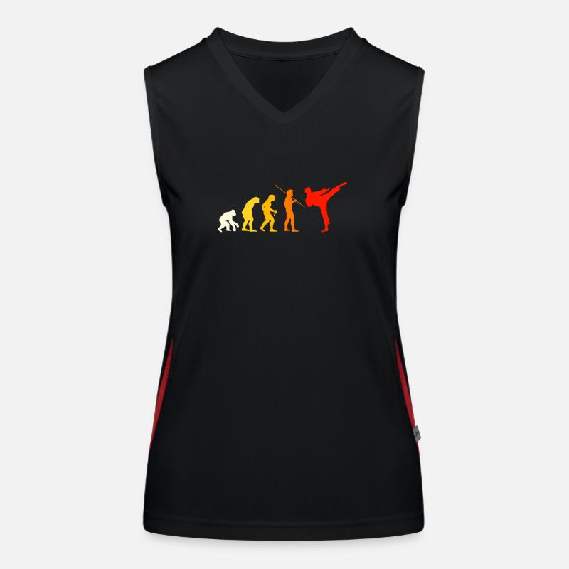 Karate Evolution T-Shirt Gift Judo Women's Functional Contrast Tank Top